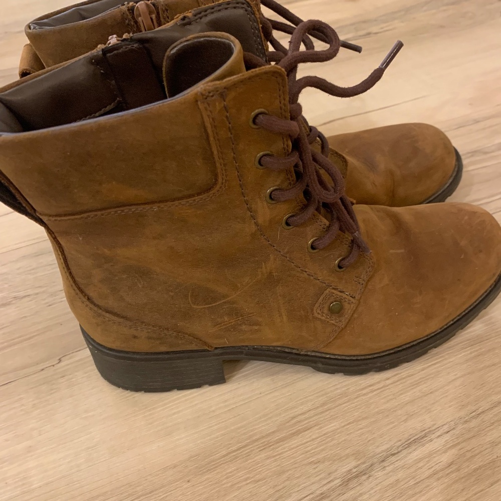 Clarks lace up booties